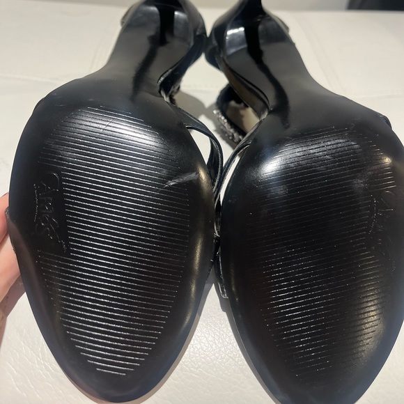 Carlos by Carlos Santana Size 8.5 open toe with crystal and purple matte gems - Picture 5 of 7